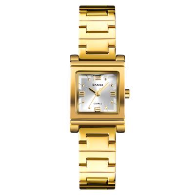 China SKMEI Brand 1388 Waterproof Top Luxury Ladies Fashion Wrist Watch Square Dial Stainless Steel Strap Quartz Female Watches for sale