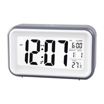 China Calendars LCD Temperature Sensor Display Lightweight Smart Table Electronic Digital Alarm Clock for sale