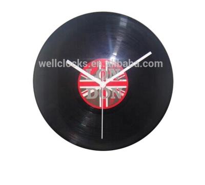 China Calendars Fashion Classic Promotion Vintage Vinyl Record Wall Clock Decorative Black for sale