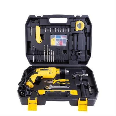 China Electric Hardware Power Drill Percussion Hand Drill Set For Concrete Drilling Multifunctional Adjustable Speed Toolkit Set 116 Pcs for sale