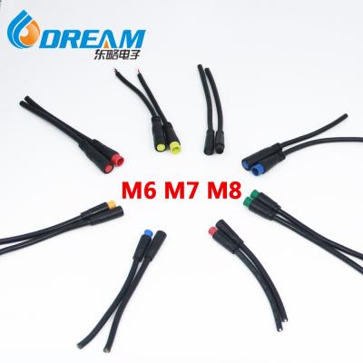 Chine IP65 M8 Mini Connecteur de puissance de transmission de signal de petite taille mâle femelle 6Pin Connecteur à bande LED à vendre