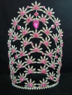 China Spring pink flowers for Easter pageant crowns buy flowers crowns lovely girls pageant crowns and tiaras manufacturer for sale