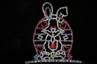China Easter Rabbit egg pageant crowns and tiaras pageant rhinestone crystal tiaras and crown supplier pai crown jewelry for sale