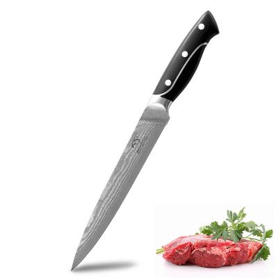 China Disposable Professional Damask Bread Slicer 8 Inch VG-10 Blade 8 Blade Kitchen Knife With ABS Handle for sale