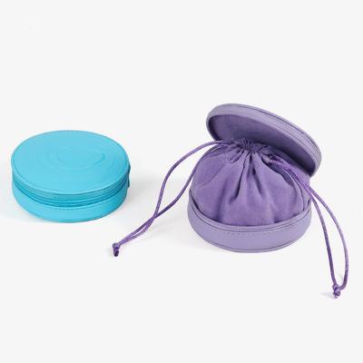 China Suction String Leather Jewelry Boxes Rings Bag Necklace Pouch Case Organizer Jewelry Pouches Packaging Box For Jewelry for sale