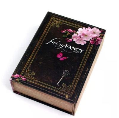 China Recyclable Vintage Design Customize Logo Collapsible Gift Packaging Fashion Accessories Magnetic Book Box for sale