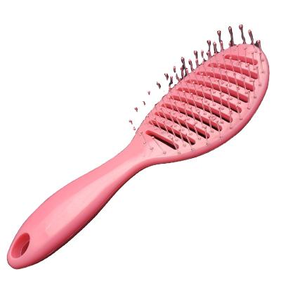 China Beautiful Health High Quality Smooth Comb Women Girl Cushion Pink Lady Soft Massage Hair Brush for sale