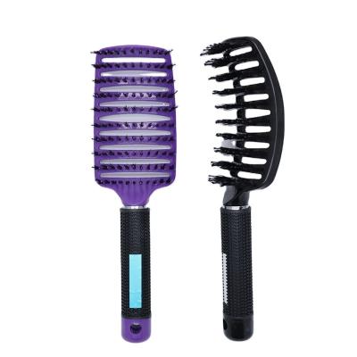 China Custom Cheap Cushion Wholesale Airbag Comb Brush Hair Salon Black Black Cushion Paddle Brush for sale
