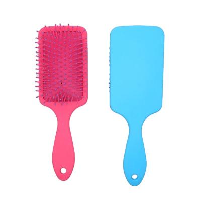 China Cushion Plaid Scalp Massage Sweep Paddle Hair Brush Private Label Logo Custom Hair Brushes For Home Use for sale