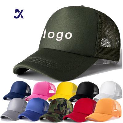 China COMMON JX Hats Trucker Mesh Caps 6 Panel Cheap Sports Oem Hip Hop Log Material Custom Gorras for sale