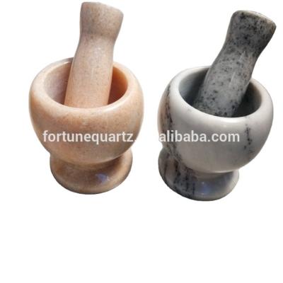 China fortune China Natural Mining Marble Mortar Grinder With Pestle pictures showing for sale