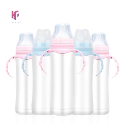 China Hot Stocked Amazon Seller Baby Tumbler Stainless Steel Sippy Sublimation Silicone Holder Bpa Free Mug for sale
