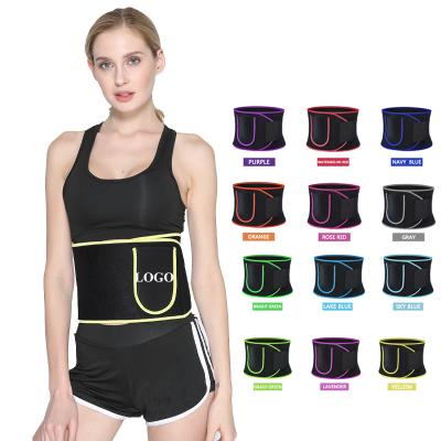 China Adjustable Breathable Neoprene Waist Trainer Sweat Bands Trimmer Belt Waist Support for sale