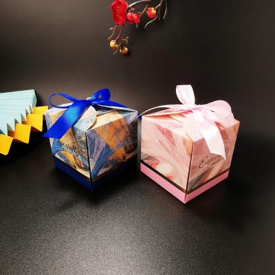 China Food Candy Wedding Favors Paper Box Party Gift Favors Christmas Gift Packaging Box With Ribbon for sale