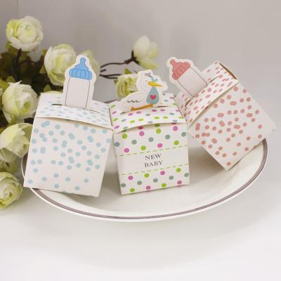 China Adorable Food Candy Box Baby Shower Favors Paper Box Birthday Baby Party Gift Wrapping Paper Box for sale