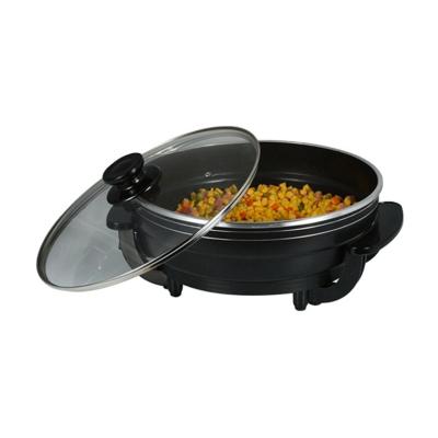 China Adjustable Temperature Cooking Appliances 32cm Stone Coating Electric Hot Pot Pan for sale