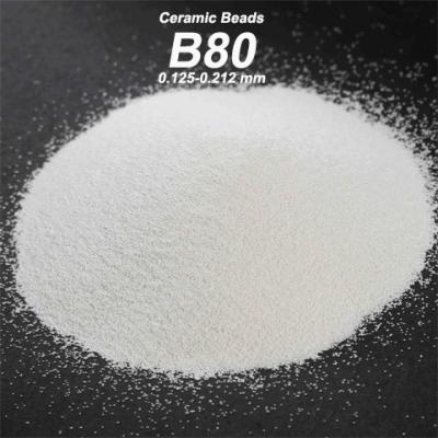 China Ideal Spherical Shape Ceramic Blasting Media B40 B60 B80 B100 For Metal Surface Finish for sale