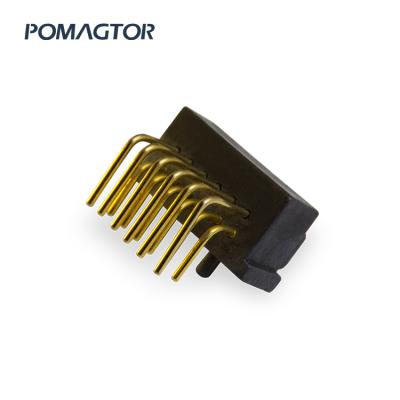 China Premium Custom 12 Pin Bent Pogo Pin Connector Precision Charging for sale