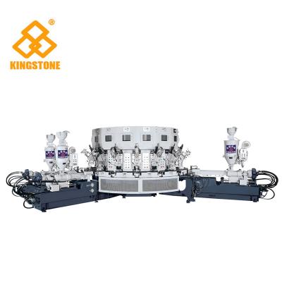 China Automatic Three Colors PVC Shoes Making Machine For Basketball / Jogging / Casual Shoes for sale