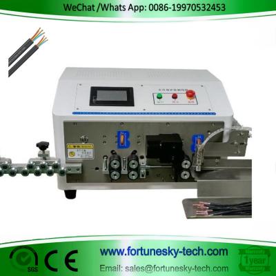 China Fully Automatic NM Cable Stripper Machine Submersible 3 Core Flat Cable Stripper Stripping Outer Jacket And Core Wires for sale