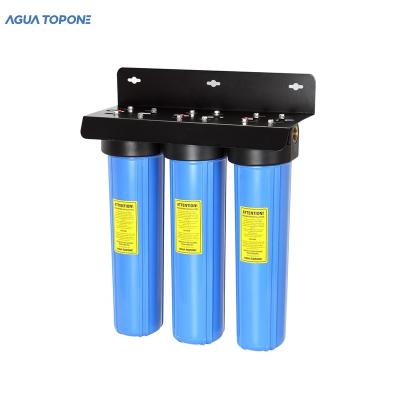 China Hotel pp GAC CTO 3 stages 20 inch large blue water filter for sale
