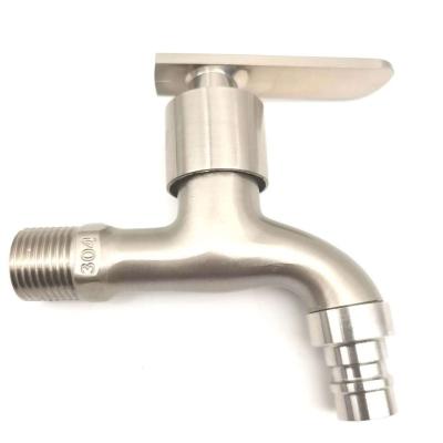 China Home Kitchen Wholesale Single Hole 304 Stainless Steel Laundry Faucet Washing Machine Faucet Toilet Cold Water Faucet for sale