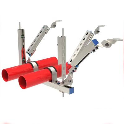China Gray Cast Iron Fire Pipe Hanger Stabilizer Frame Anti-Seismic Bracing System C Bracket Building Material Form Steel Bracket for sale