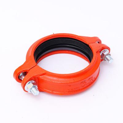 China Pipe Joining Lines Flexible Malleable Iron Couplings For Grooved Flange Pipes For Fire Fighting Systems for sale