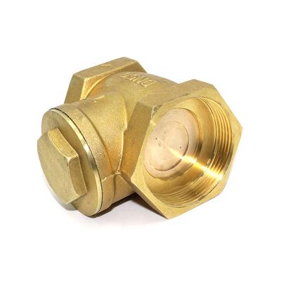 China General DN15~DN100 BSP NPT Threaded Pump Forged Brass Check Valve Stop Valve Spring Swing Check Valve For Water Meter for sale