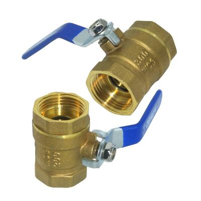 China General DN15-DN100 Two Piece Hand Lever Style In Thread Connect Brass Ball Valve for sale
