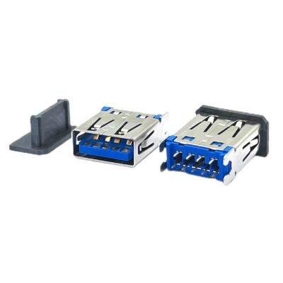 China PA9T Blue HF STD USB3 Socket Micro USB Hembra Conectores Hembra DIP H14.95mm en venta