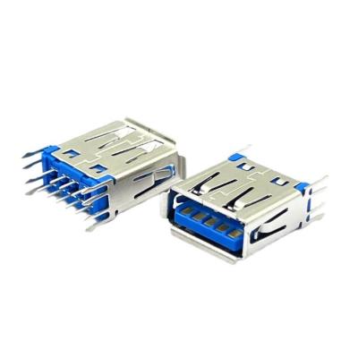 China PA9T USB3.1 Hembra DIP Soldadura Conector de enchufe USB SMT 9 Pin H14.5mm en venta