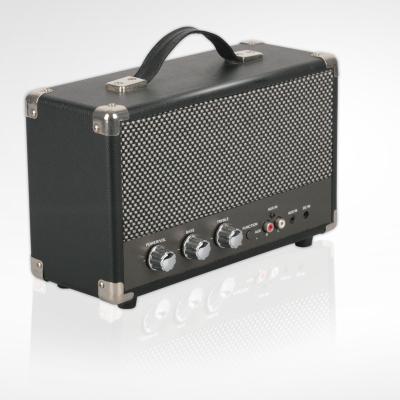 China Retro Wireless BT V5.0 Portable Stereo Suitcase Speaker With HD Sound And Bass Aux Treble In Portable Wireless Speaker for sale