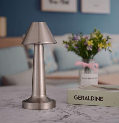 China Touch stepless dimmable contemporary minimalistic metal resturents cafe the atmosphere ornament table light cordless chargeable wholesale table lamp for sale