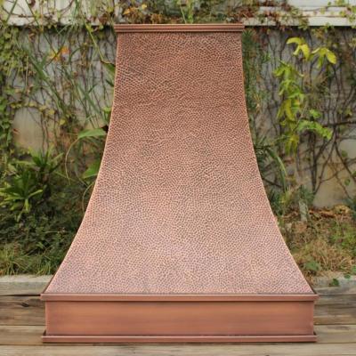 China Hotel Copper Range Hood / Wall Mounted Copper Hood Vented Kitchen Hood for sale