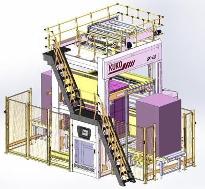 China CLOTHING KUKO automatic hooding wrapping machine for wrapping refrigerator for sale