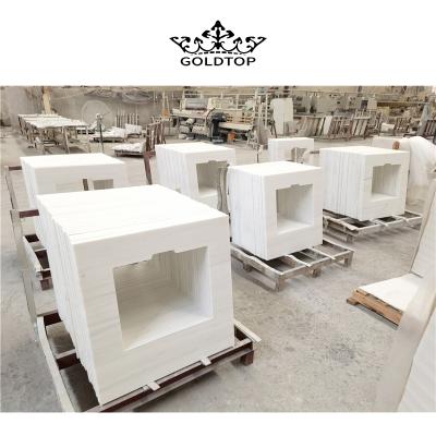 China Elba Super White Dolomiti Marmo Modern Bianco Dolomite Marble Floor Tile Turkish 4x12 Prefab Kitchen Countertop Stone Island for sale