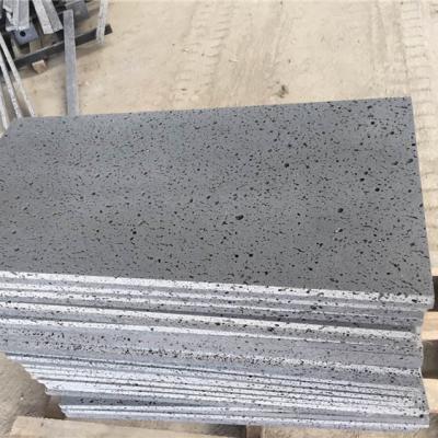 China Hainan Black Modern Hot Selling Basalt Lava Stone Tile For Landscape Flooring Decoration Cover for sale