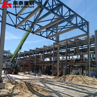 China Fast Install Steel Frame Prefab Building Industrial High Rise Steel Building Construction for sale