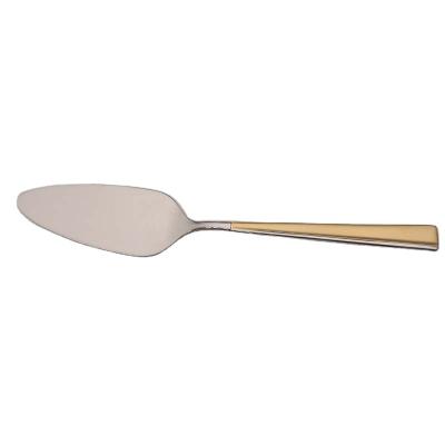 China Good Design PPS6 Sustainable With Colorful Handle Stainless Steel Pastry Cake Server for sale