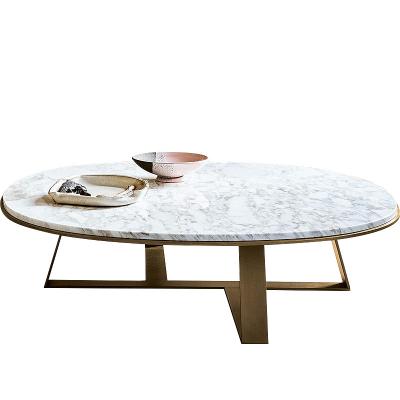 China High Quality Minimalist White Black White Metal Metal Gold Abstract Marble Modern Marble Coffee Table for sale