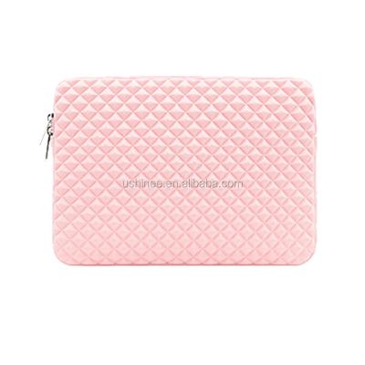 China For Schools Pink Laptop Sleeve Case For Women, Diamond Pattern 11.6inch Chromebook Carrying Case for sale