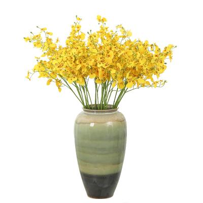 China Silk 4 Forks Simulation Orchid Flower Dancing Lady Orchids For Wedding Home Artificial Dancing Decoration for sale