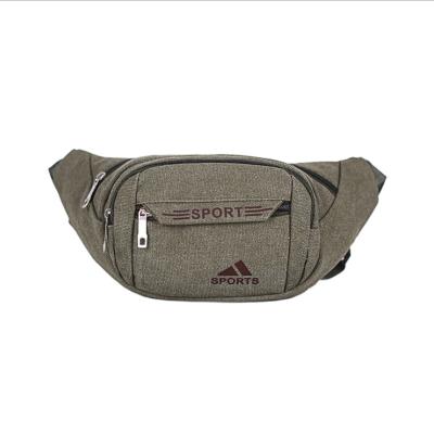 China Water Proof Customized Logo Sports Canvas Men Running Waist Bag For Outdoor Fishing for sale