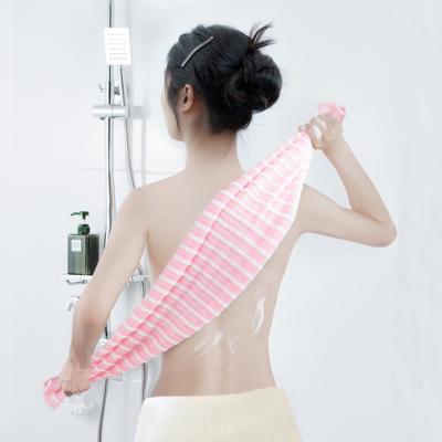 China QUICK DRY Japanese Beauty Skin Fabric Nylon Shower Towel Body Scrub Exfoliate Sauna Bath Towels for sale