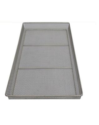 China 304 316 Stainless Steel Crimped Wire Mesh Tray For Drying And Dehydration for sale
