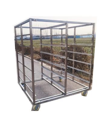 China Customizable Commercial Stainless Steel Tray Trolley For Snacks for sale