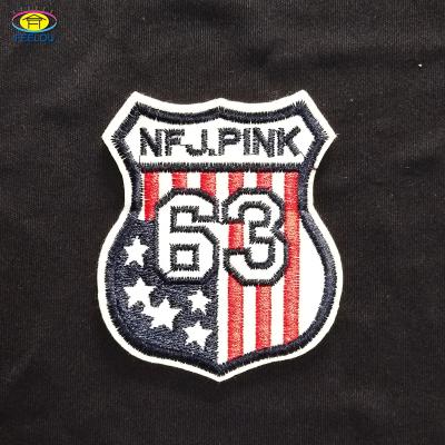 China Sustainable Custom Embroidery Iron On Patches For Apparel for sale