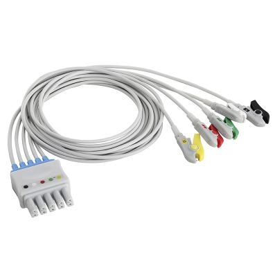 Cina Clip dell'arraffone del cavo dell'insieme MP03414 5 dei Leadwires 5956359 di Siemens Drager ECG da raddoppiarsi 5 Pin Connector in vendita