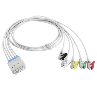 Cina Un poco 2500 8000 solari dei Leadwires 412681-001 GE di Marquette ECG di sanità di GE clip di IEC di 5 cavi in vendita